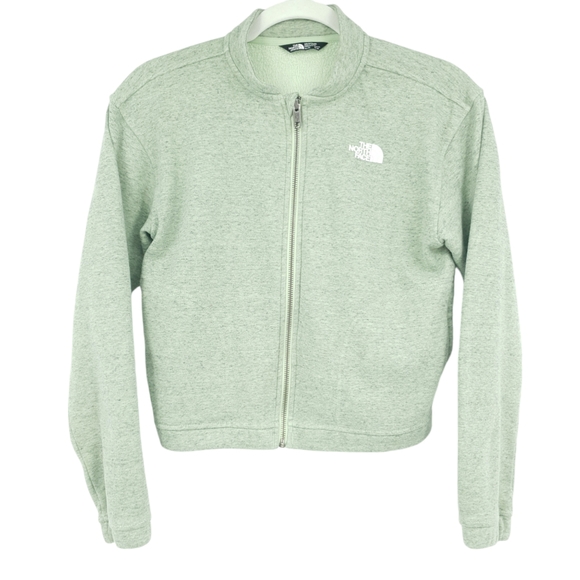 The North Face Other - The North Face Girl XL Green Speckled Fleece Jacket Zip Up Camping Hiking School